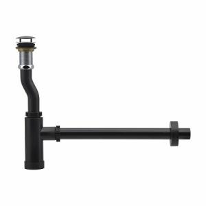 水栓金具 カクダイ 494-104-32 洗面 手洗 ボトルトラップ ブラック