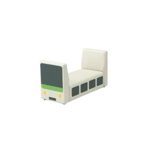 オモイオ KS-KB-GY キッズスペース キッズベンチ キッズベンチのりものシリーズ トレインベンチ グレー 受注生産品§♪