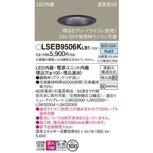 Panasonic（パナソニック） LGD9101K ダウンライト 埋込穴φ100 ランプ