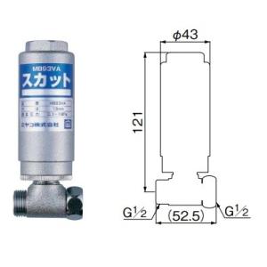 MIYAKO ミヤコ 水撃低減器スカット MB93VS スピンドル型 : coordiroom