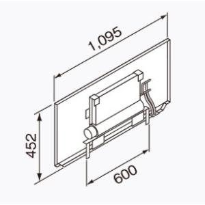 給湯器 部材 ノーリツ 【暖房エプロン 11/D-SW-1 0709366】 バスイング(GTS)専用部材 1100mmタイプ用 [♪]｜maido-diy-reform