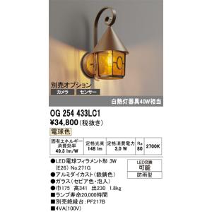 オーデリック　OG254433LC1　エクステリア ポーチライト