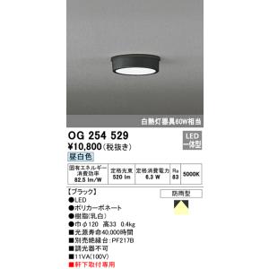 オーデリック　OG254529　エクステリアダウンライト(軒下用) LED一体型 非調光 白熱灯60W相当 昼白色 ブラック｜maido-diy-reform