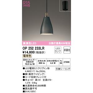 オーデリック　OP252233LR　ペンダントライト 非調光 LEDランプ 電球色 フレンジタイプ ブラック｜maido-diy-reform