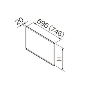 クリナップ　R5M-60H　前幕板(鋼板製) 平型レンジフード用幕板 高さ70cm用(H500) 対応機種60HA/60HB [♪△]　｜maido-diy-reform