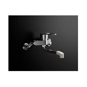 【未使用】TOTO シングル混合水栓 TKS05312J TOTO TOTO TKS05312J 壁付シングル混合水栓 白樹脂ハンドル仕様