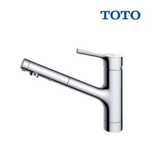 TOTO キッチン用水栓金具　TKS05305JA　GGシリーズ 台付シングル混合水栓(ハンドシャワー・吐水切り替えタイプ) ※TKS05305Jの仕様変更品 [■]｜maido-diy-reform