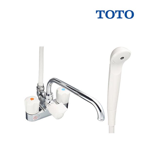 [在庫あり] TOTO TMS27C 2ハンドルシャワー水栓・一般シリーズ・台付タイプ・スプレー(節...