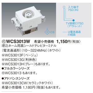 Panasonic（パナソニック） WCS3013W：埋込ホーム用高シールドテレビ