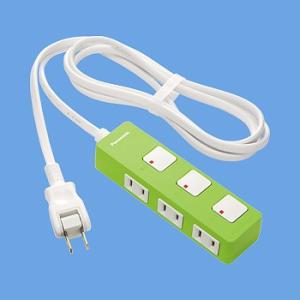 電設資材 パナソニック　WHS2523GP　ザ・タップZ 3コ口 スナップキャップ・2mコード付 グ...