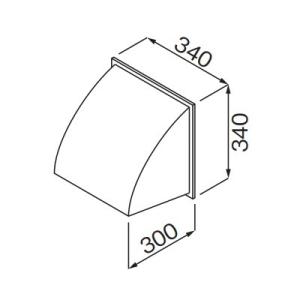 クリナップ コルティ 部材　WK-25DKCLI　レンジフード対応部品 防火ダンパー付屋外化粧カバー...