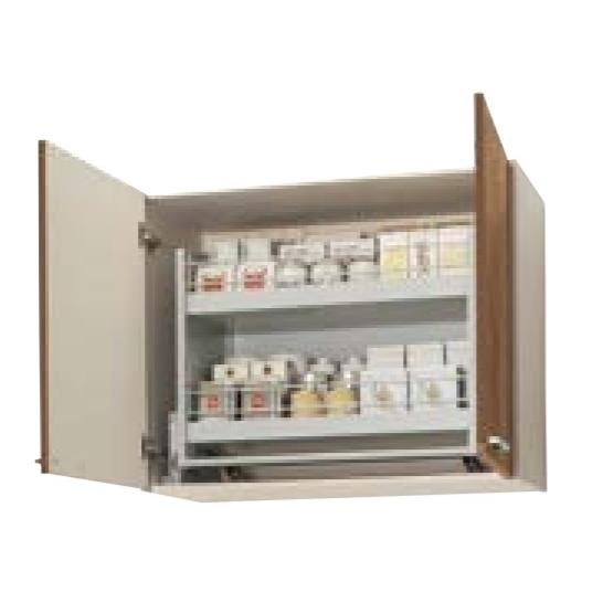 クリナップ 【WL4B-90MD モカウッド】 木キャビキッチン すみれ ムーブダウン吊戸棚 間口9...