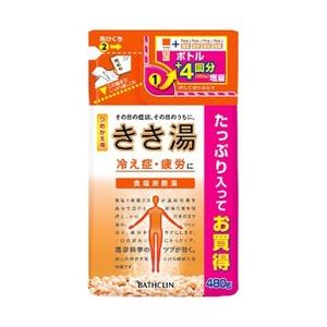 【バスクリン】【在庫あり】　きき湯 食塩炭酸湯つめかえ用（480g）【医薬部外品】｜まいどドラッグ