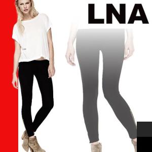 eLLa エラ サイドスカラップパンツ　レギンスパンツ黒M 日本製 LNA エルエヌエー レギンス レギンスパンツ スパッツ ボトムス