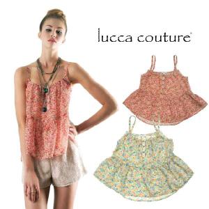 ルッカクチュール キャミソール タンクトップ レディース aライン 花柄 リゾート シースルー Lucca Couture｜maido-selection