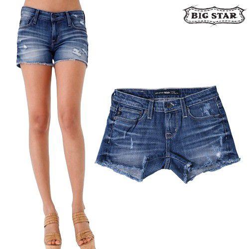 ビッグスター BIG STAR ショートパンツ 短パン デニムショートパンツ レディース ダメージ ...