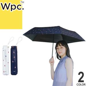 wpc w.p.c 日傘 折りたたみ傘 傘 遮光 水彩ハート ミニ 801-17536 レディース 晴雨兼用 軽量 完全遮光 撥水 uvカット ブランド 大きい 丈夫 ハート柄 白 紺｜maido-selection