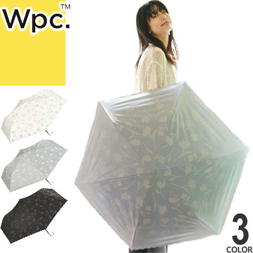 Wpc. 日傘 折りたたみ傘 傘 遮光フラワーシャドウ ミニ レディース 晴雨兼用 軽量 完全遮光 ...
