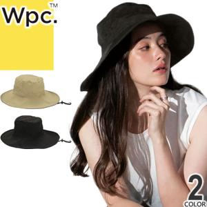 wpc w.p.c 帽子 UVカット 接触冷感つば広サファリハット レディース 遮光 大きいサイズ 涼しい ブランド おしゃれ 日除け帽子 深め 夏 アウトドア 黒 ブラック｜MSS