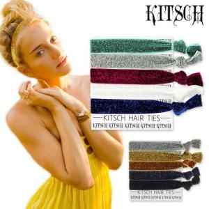 キッチュ ヘアゴム ブランド 5本セット ヘアアクセサリー 人気 ヘアクリップ シュシュ KITSCH GLITTER HAIR TIES｜maido-selection