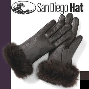 サンディエゴハット San Diego Hat レディース ファー レザーグローブ CTG2008