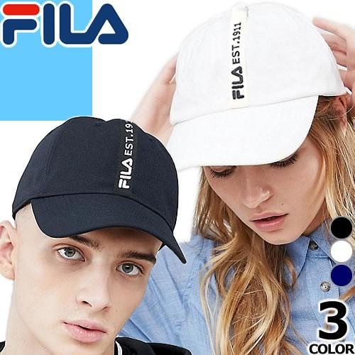 フィラ FILA キャップ メンズ レディース ベースボールキャップ 帽子 ローキャップ 黒 ブラッ...