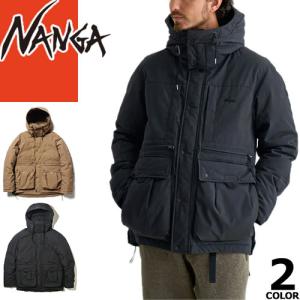 Nanga フード付き ブラックダウンジャケット NANGA ナンガ ダウン オーロラダウンジャケット フード付き