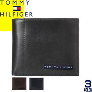 トミーヒルフィガー TOMMY HILFIGER 財布 二つ折り財布 メンズ レディース 小銭入れあり レザー 本革 ブランド プレゼント 黒 茶 ブラック ブラウン ネイビー