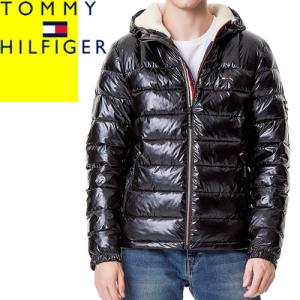 トミーヒルフィガー TOMMY HILFIGER ダウンジャケット ライトダウン 中綿 ブルゾン アウター メンズ フード付き 防寒 撥水 大きいサイズ ブランド 黒 ブラック