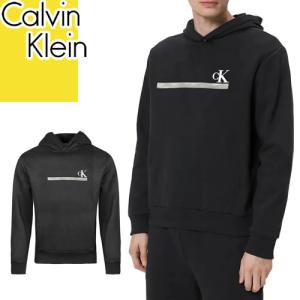 カルバンクライン Calvin Klein パーカー プルオーバーパーカー フーディー メンズ ロゴ 裏起毛 厚手 ブランド 長袖 冬 大きいサイズ 黒 ブラック｜MSS