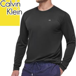 カルバンクライン Calvin Klein ラッシュガード メンズ 長袖 水着 吸水速乾 ドライ メッシュ 紫外線対策 uvカット フードなし おしゃれ 大きいサイズ ブランド｜maido-selection