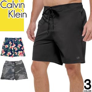 カルバンクライン Calvin Klein ショートパンツ 海パン 水着 メンズ スイムウェア サーフパンツ おしゃれ インナー付き ブランド 大きいサイズ uvカット 黒 迷彩｜MSS