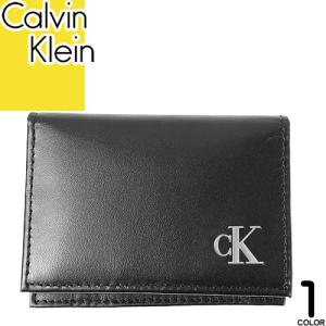 カルバンクライン Calvin Klein 名刺入れ カードケース メンズ レディース スキミング防止 ビジネス 本革 レザー 型押し ロゴ ブランド 黒 ブラック｜maido-selection