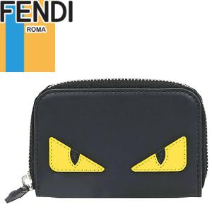 フェンディ FENDI 財布 コインケース 小銭入れ カードケース ジップアラウンド メンズ レディース ブランド 革 本革 使いやすい おしゃれ 黒 ブラック｜maido-selection