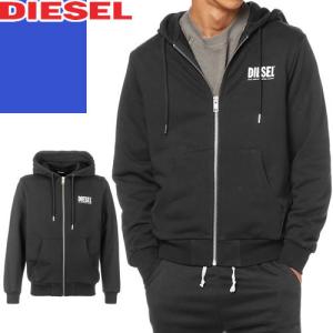 ディーゼル DIESEL パーカー ジップアップパーカー メンズ スウェット バックプリント おしゃれ 大きいサイズ ブランド 黒 ブラック S-GIRK-HOOD-ZIP-LOGO｜maido-selection