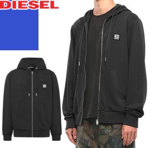 ディーゼル DIESEL パーカー ジップアップ フーディー プルオーバー スウェット メンズ おしゃれ コットン 大きいサイズ ブランド 黒 ブラック｜maido-selection