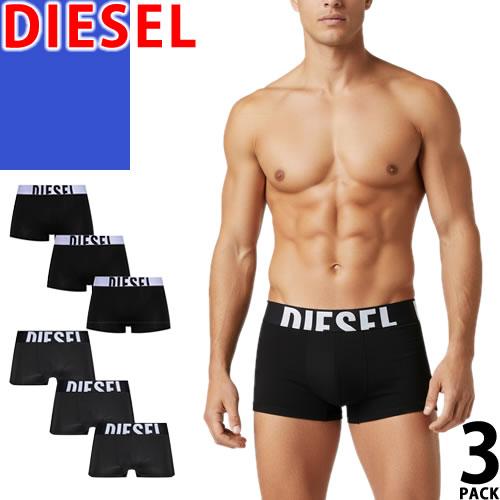 ディーゼル DIESEL ボクサーパンツ アンダーウエア 下着 3枚セット メンズ ロゴ コットン ...