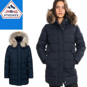 ピレネックス グルノーブル PYRENEX GRENOBLE ダウン ダウンジャケット ダウンコート レディース ラクーンファー付き 撥水 大きいサイズ ブランド ネイビー