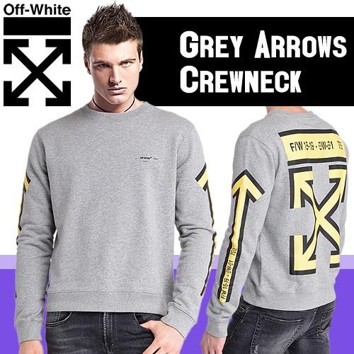 オフホワイト OFF-WHITE トレーナー スウェット メンズ ブランド 大きいサイズ グレー G...