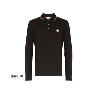 Moncler メンズ モンクレール 綿100 長袖 ブランド ブラック カジュアル ポロシャツ 黒 大きいサイズ ゴルフ 綿100 ブラック