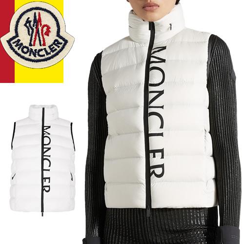 モンクレール MONCLER ダウン ダウンベスト チェニス レディース ロゴ マット ナイロン フ...