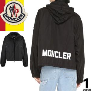 モンクレール MONCLER ブルゾン ナイロンパーカー ジャケット VERNOIS レディース フード付き アイコンパッチ 撥水 ブランド 大きいサイズ 黒 ブラック｜maido-selection