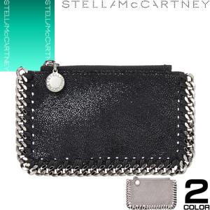 ステラマッカートニー Stella McCartney カードケース コインケース 小銭入れ フラグメントケース ファラベラ ジップ カードホルダー レディース ブランド 黒｜maido-selection