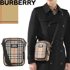 バーバリー BURBERRY バッグ ショルダーバッグ クロスボディバッグ メンズ レディース ヴィンテージチェック 縦型 斜めがけ ブランド プレゼント ベージュ｜maido-selection