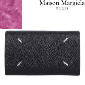 メゾンマルジェラ Maison Margiela キーケース 6連 メンズ レディース 4ステッチ レザー 本革 三つ折り ブランド プレゼント 黒 ブラック