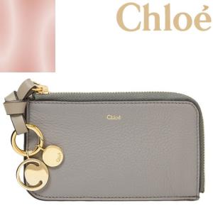 クロエ Chloe コインケース 小銭入れ アルファベット パース レディース ブランド ファスナー 本革 革 使いやすい グレー カシミアグレー