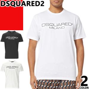 ★25SS DSQUARED2 ホワイト コットン フロントロゴ Ｔシャツ ☆25SS DSQUARED2 ホワイト コットン フロントロゴ Tシャツ