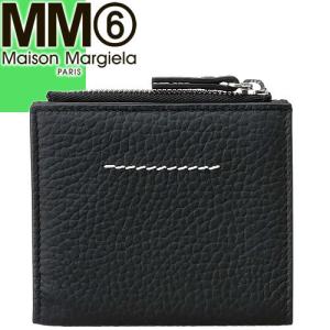 エムエムシックス メゾンマルジェラ MM6 Maison Margiela 財布 二つ折り財布 小銭入れあり レディース メンズ レザー 本革 ブランド プレゼント 黒 ブラック エムエムシックス メゾンマルジェラ MM6 Maison Margiela 財布 二つ折り財布 小銭入れあり レディース メンズ レザー 本革 ブランド プレゼント 黒 ブラック