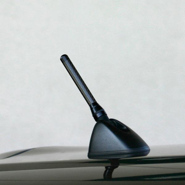 カーボンアンテナ2（自動車用交換タイプ ルーフアンテナ）80mm リアルカーボン ショートアンテナ ...