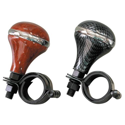 ハンドルスピンナー　ハンドル操作の補助　ウッド柄/カーボン柄 自動車用